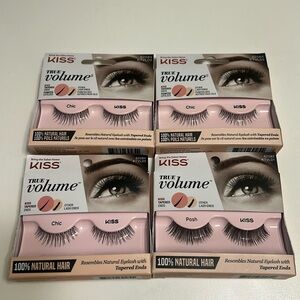 KISS Eyelash BUNDLE -True Volume Chic False Eyelashes & Posh False Eyelashes NWT